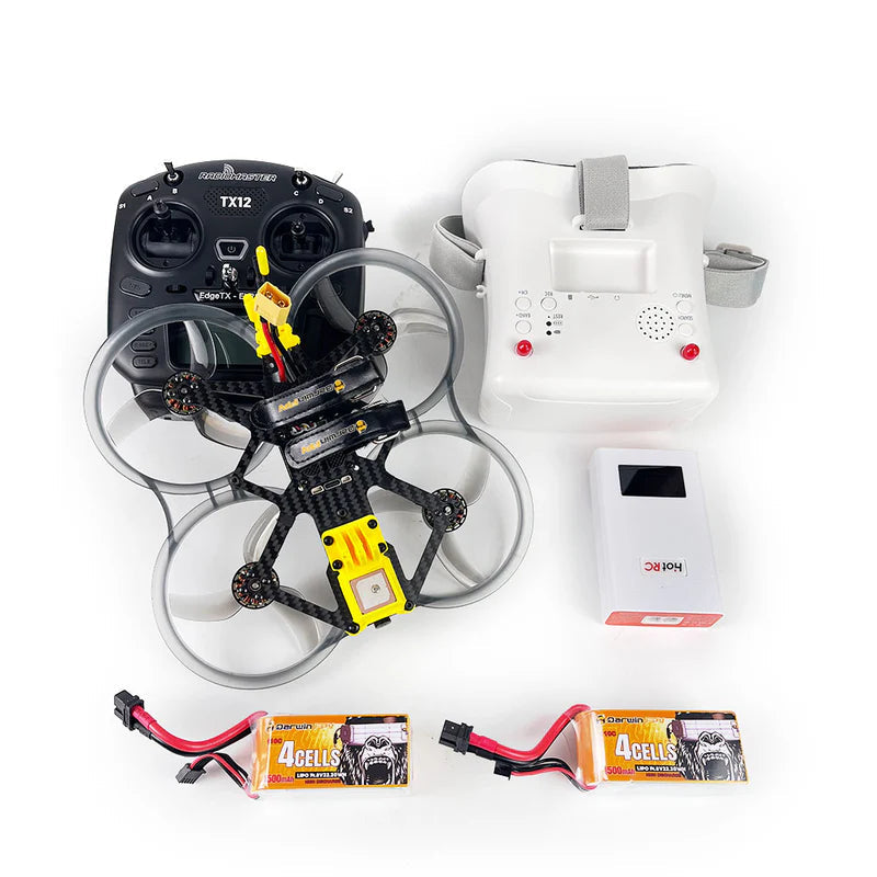 DarwinFPV CineApe35 is a 4S analog FPV drone with RTF accessories