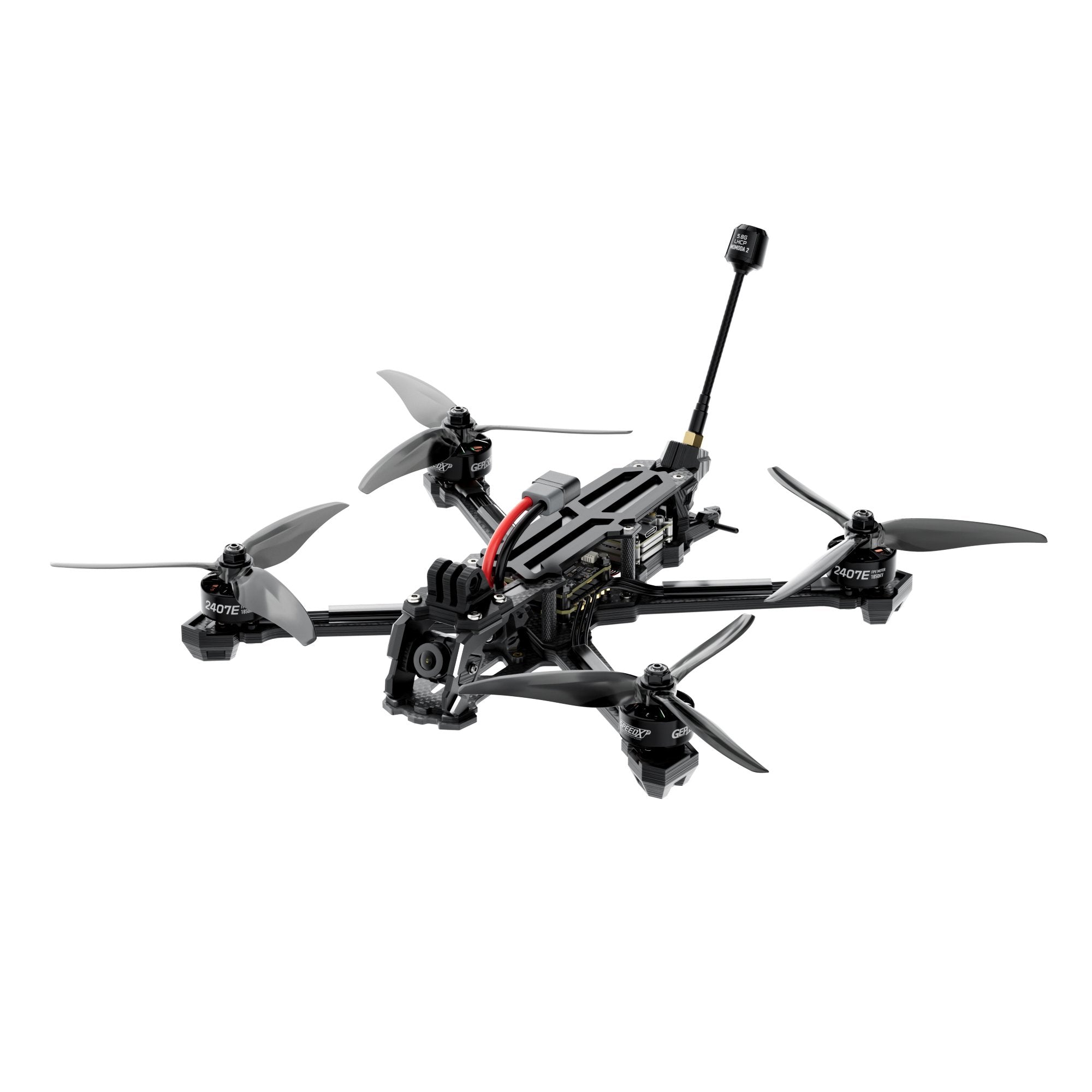 GEPRC Vapor-X6 HD Wasp F722 drone features 60A, 255mm wheelbase, four propellers, and a camera for h