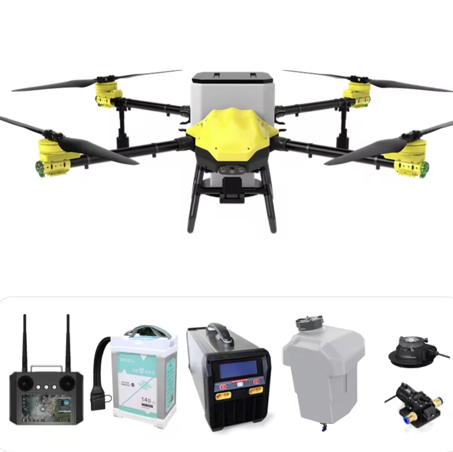 H40X 20L Agriculture Drone - 4 Axis 20L Sprayer / 33KG Payload Spreader X4 Motor Skydroid H12 14S 20