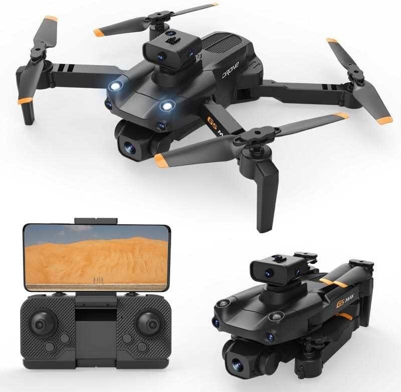 G5 Max Drone - 4K Dual Camera Portable Foldable Auto-Landing 360 Degree Flip Rechargeable FPV Camera