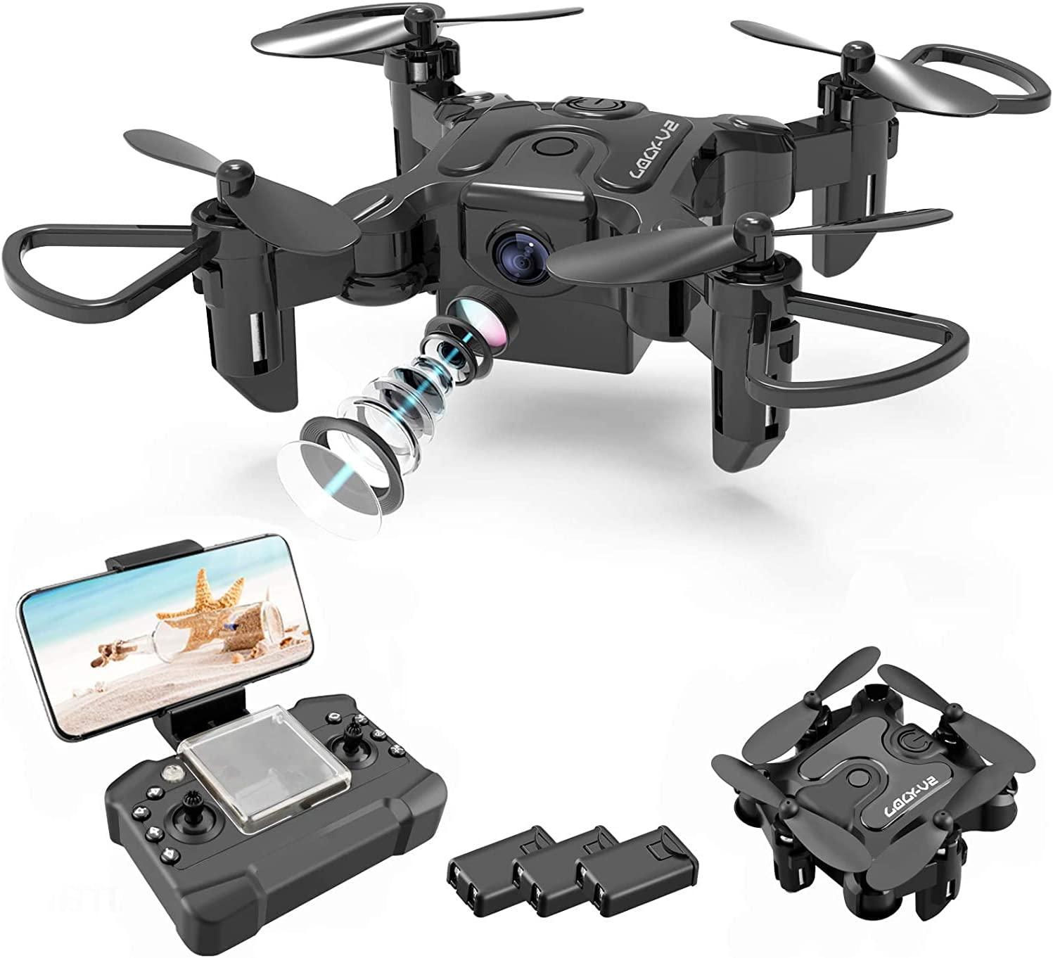 DRONEEYE 4DV2 Drone with Camera for Kids,720P FPV Video,Nano Portable Pocket RC Quadcopter Beginners