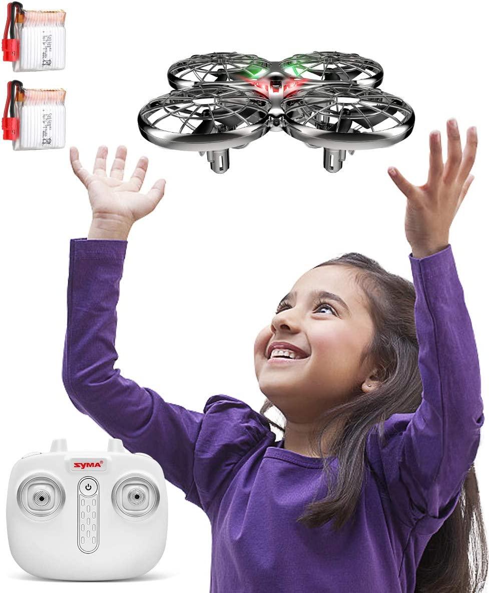 SYMA X100 Quadcopter with Auto-Avoid Obstacles, Safety Covered by Shell, 360°Flip, LED Light, 2 Spee