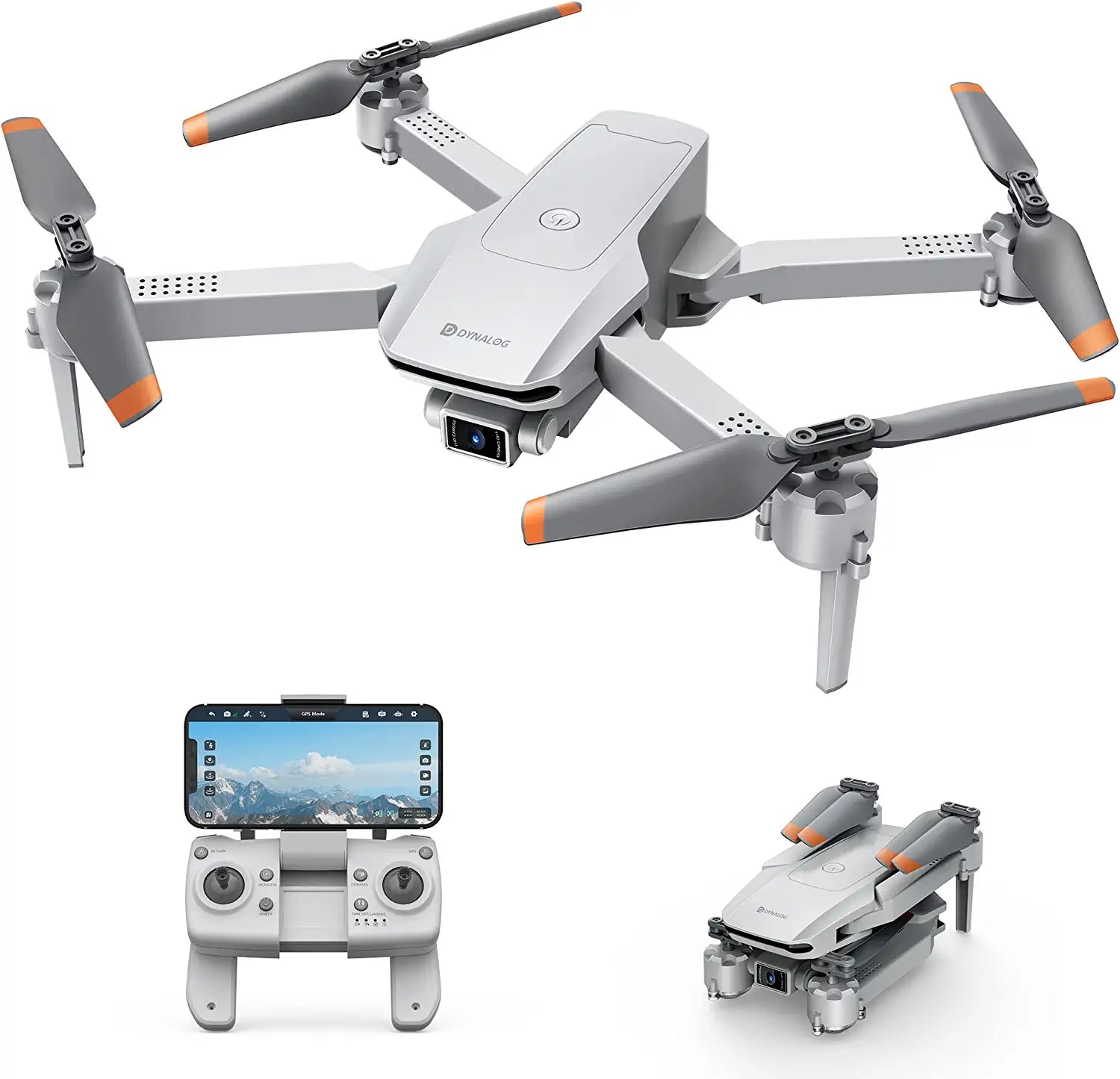 Dynalog DR-DG600C GPS Drone with 4K HD Camera for Adults - RC Quadcopter with Auto Return, Follow Me