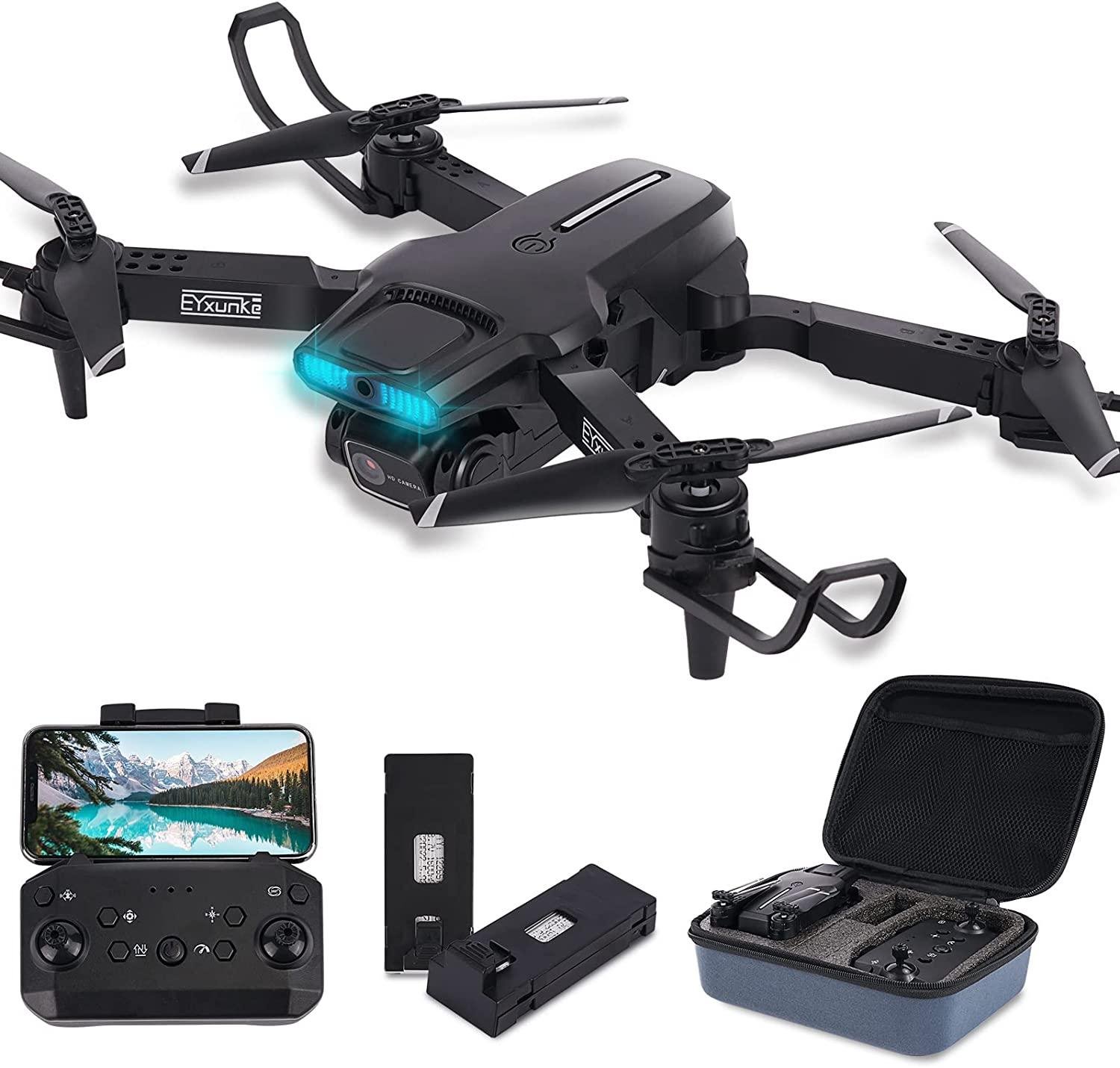 EYxunke Mini Drone - With Camera For Adults-Kids Beginners, Foldable Drone With Camera 4K FPV Drone