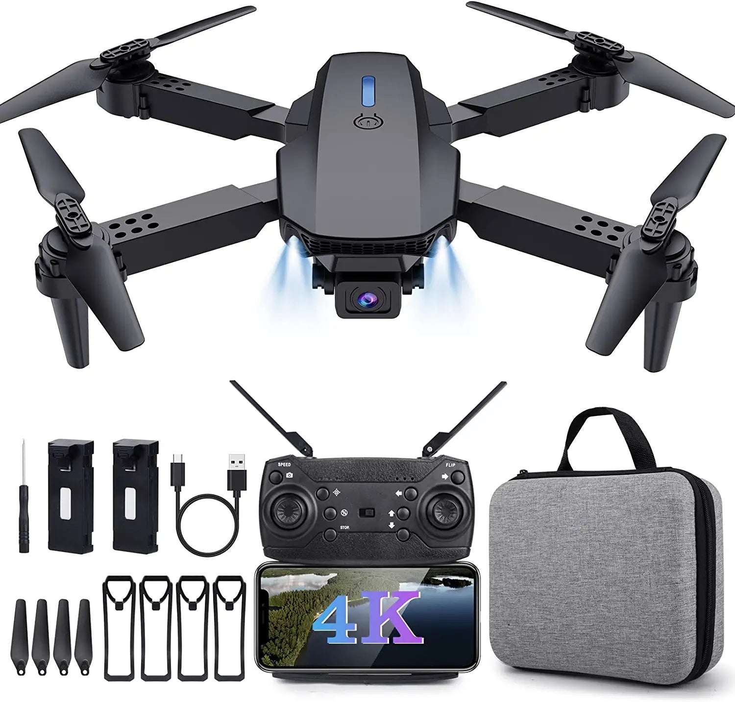 SUPFEEL A9002 Drones - with Camera for Adults 4k, Drones for Kids Beginners with Live Video RC Mini