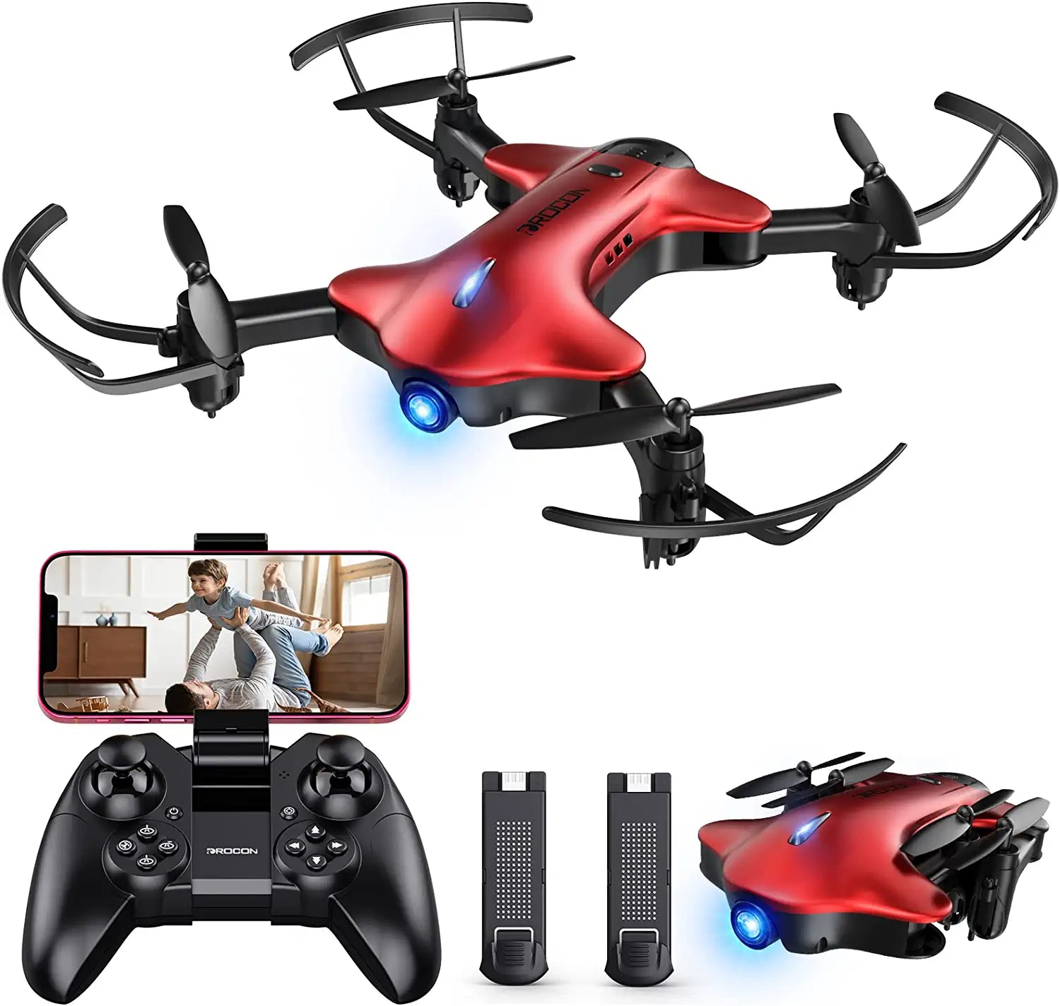 Spacekey DC-014 Drone with Camera 1080P FHD, Real-time Video Feed, Great Drone for Beginners, Quadco