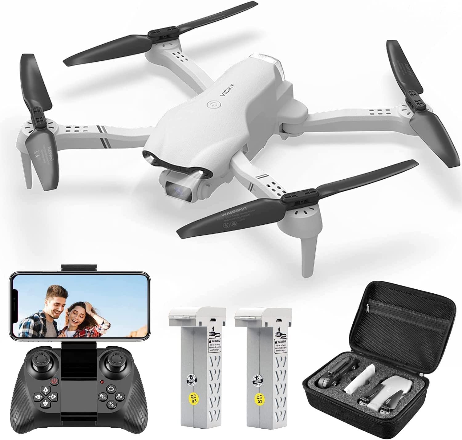 DRONEEYE 4DF10 Foldable Drone - with 1080P Camera for Adults,RC Quadcopter with WiFi FPV Live Video