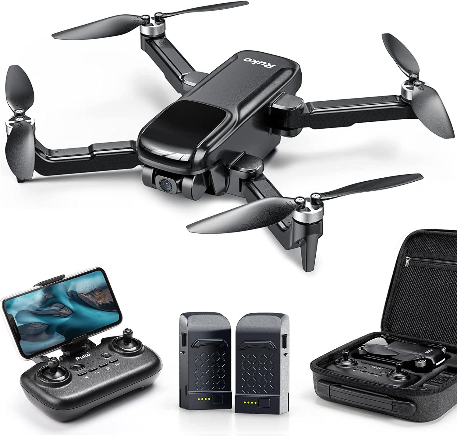 Ruko U11 PRO Drone - with 4k camera, Decent First Beginner Drone 50-Min Flight Time GPS RC Quadcopte