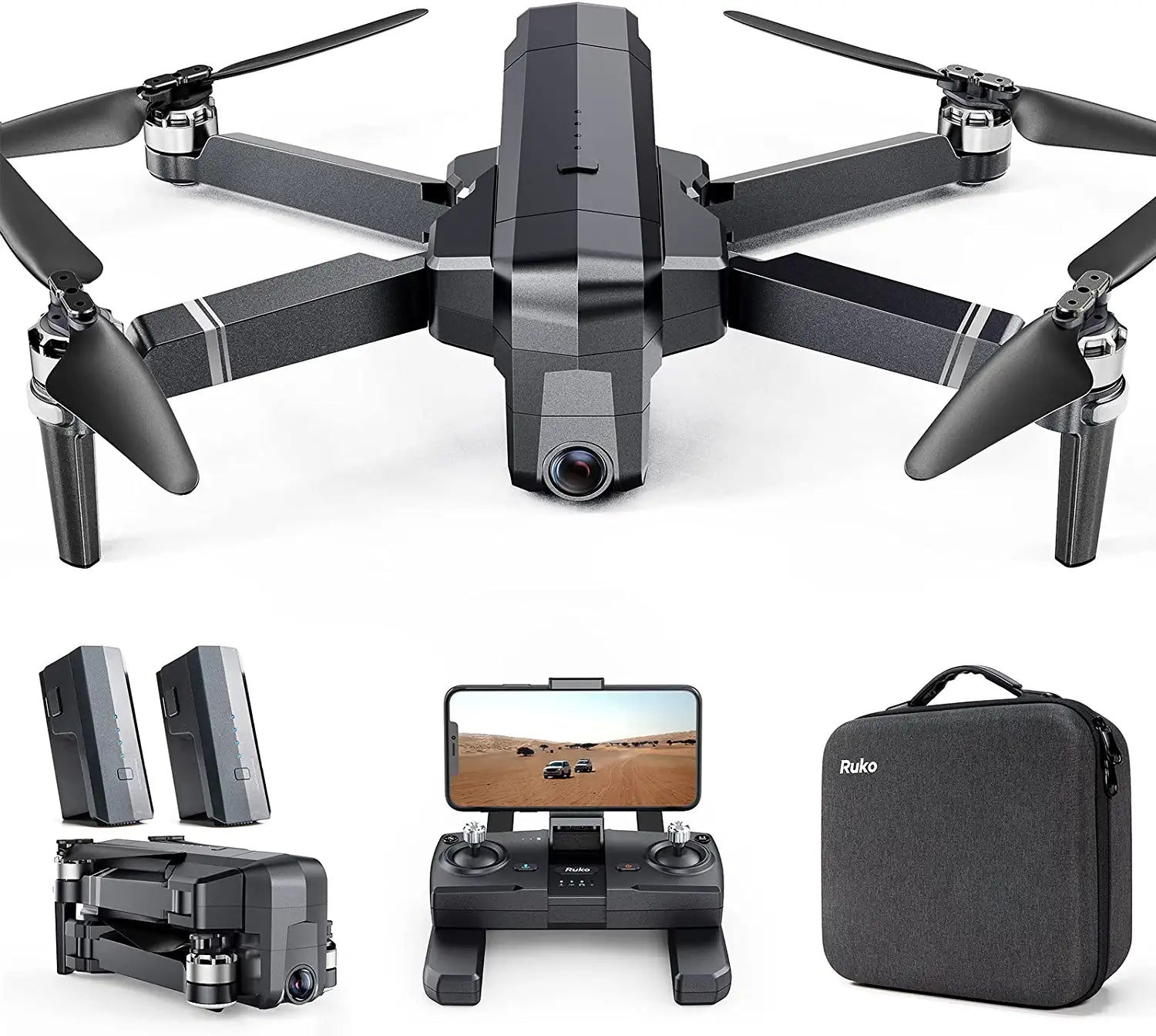 Ruko F11 Pro Drones - with Camera for Adults 4K HD UHD Camera 60 Mins Flight Time with GPS Auto Retu
