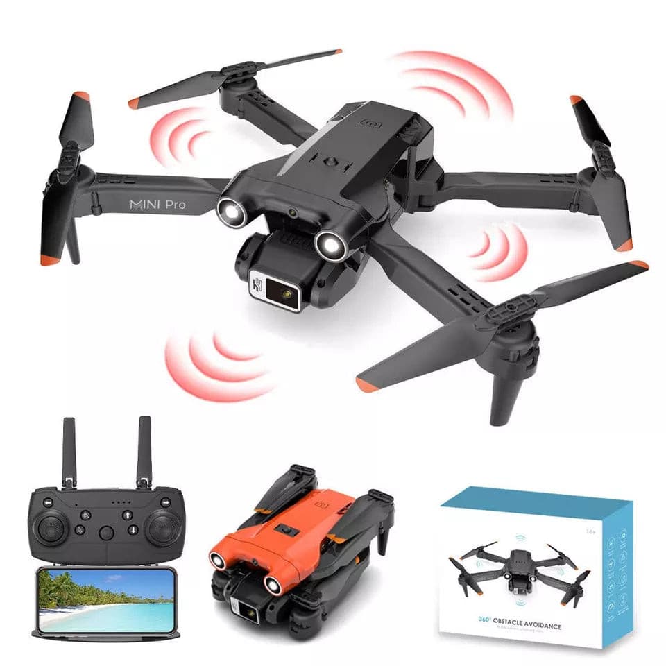 E63 Drone - RC Drone Obstacle Avoidance Optical Mini RC Quadcopter Drone with 4K Dual HD Camera and