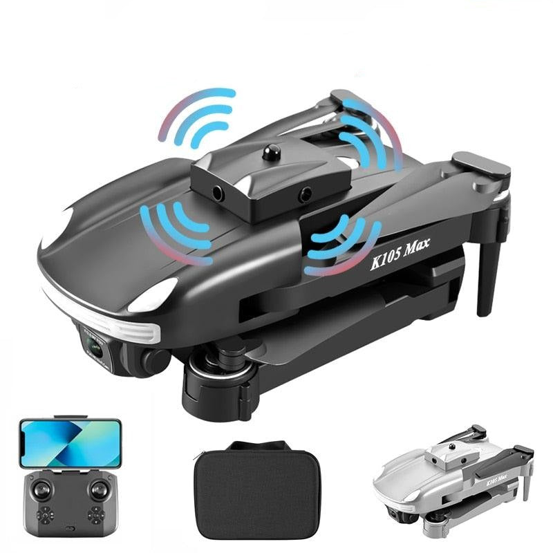 JINHENG K105 Max Drone - 4K HD Dual Camera With Obstacle Avoidance WiFi Fpv Foldable Quadcopter Toys