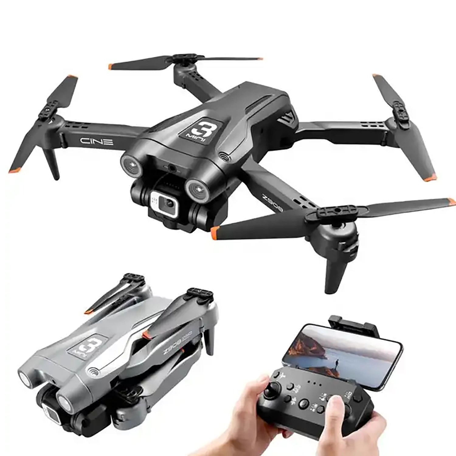 QJ Z908 Drone - Mini Dual4K ESC WIFI FPV Obstacle Avoidance Low Battery Alarm Four-Axis Folding Remo