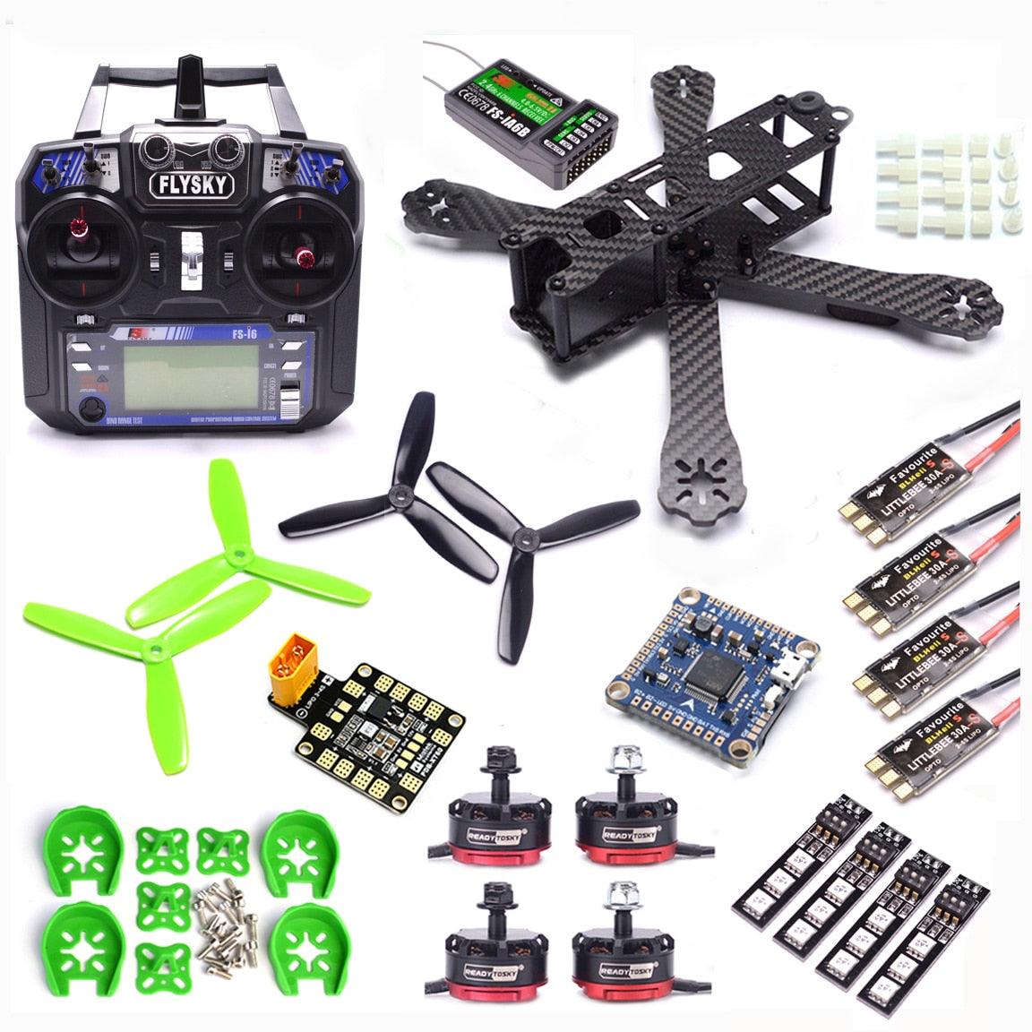 QAV-R 220mm 220 Carbon Fiber Racing Drone - F4 V3S Plus Flight Control RS2205 2300KV LittleBee 30A-S