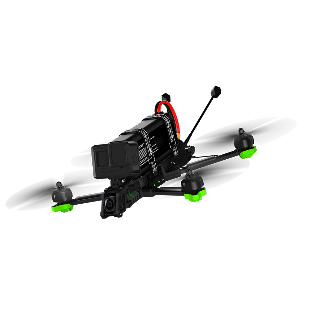iFlight Nazgul Evoque F7 O4 6S HD FPV, iFlight Nazgul Evoque FPV quadcopter with top-mounted battery