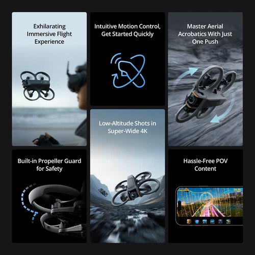 DJI Avata 2 FPV Drone with 2-Battery Fly More Combo Kit BH # DJAVATA2FMCB - Image 10