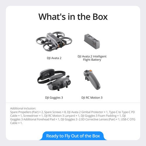 DJI Avata 2 FPV Drone with Goggles 3 & 1-Battery Fly More Combo - Image 7