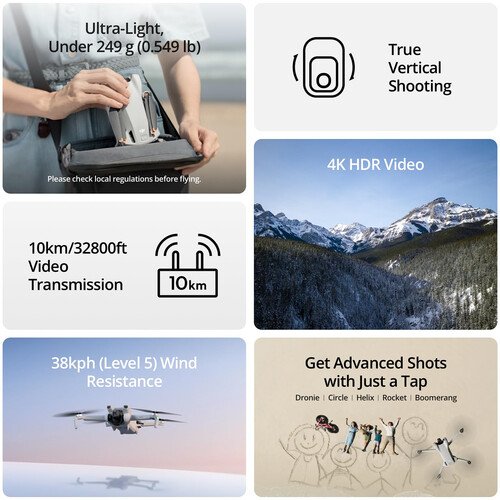 DJI Mini 3 Drone with DJI RC Remote - Image 5